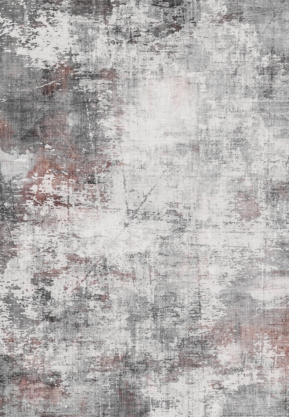 5' x 7' Washable Non-Slip Area Rug for High-Traffic Rooms, Durable Polyester Pile, Ivory Multi