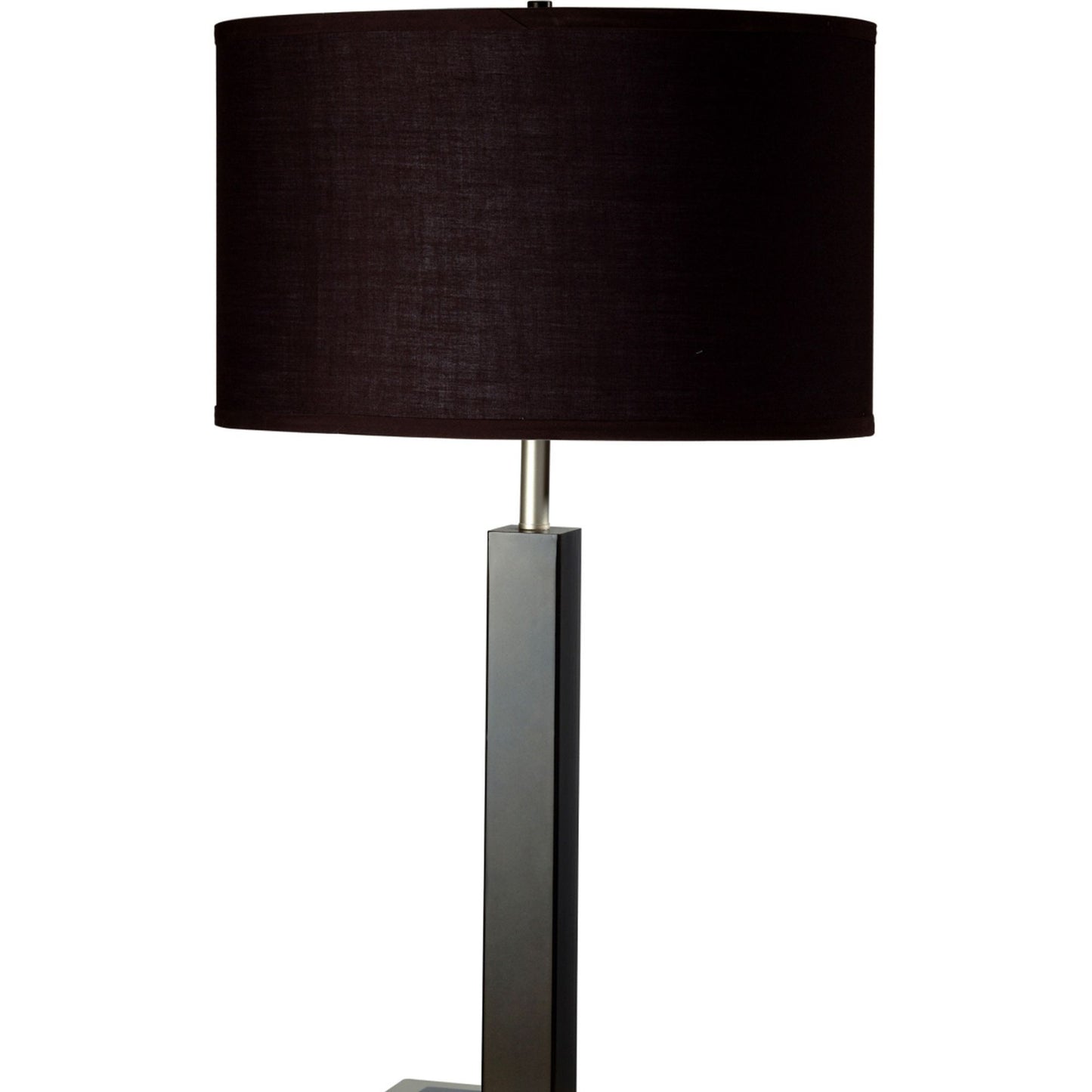 30-Inch Table Lamp, Metal and Polyresin, Fabric Shade, On/Off Switch, 100W/23W CFL, Espresso Finish