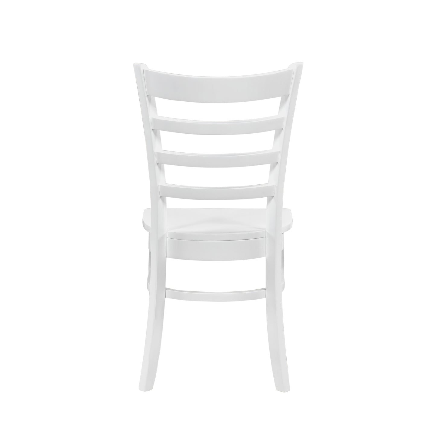 Dining Table 4 Ladder Back Chairs 5 Piece White Finish
