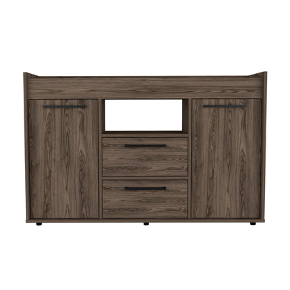 Chapella 2-Drawer Sideboard Dark Walnut