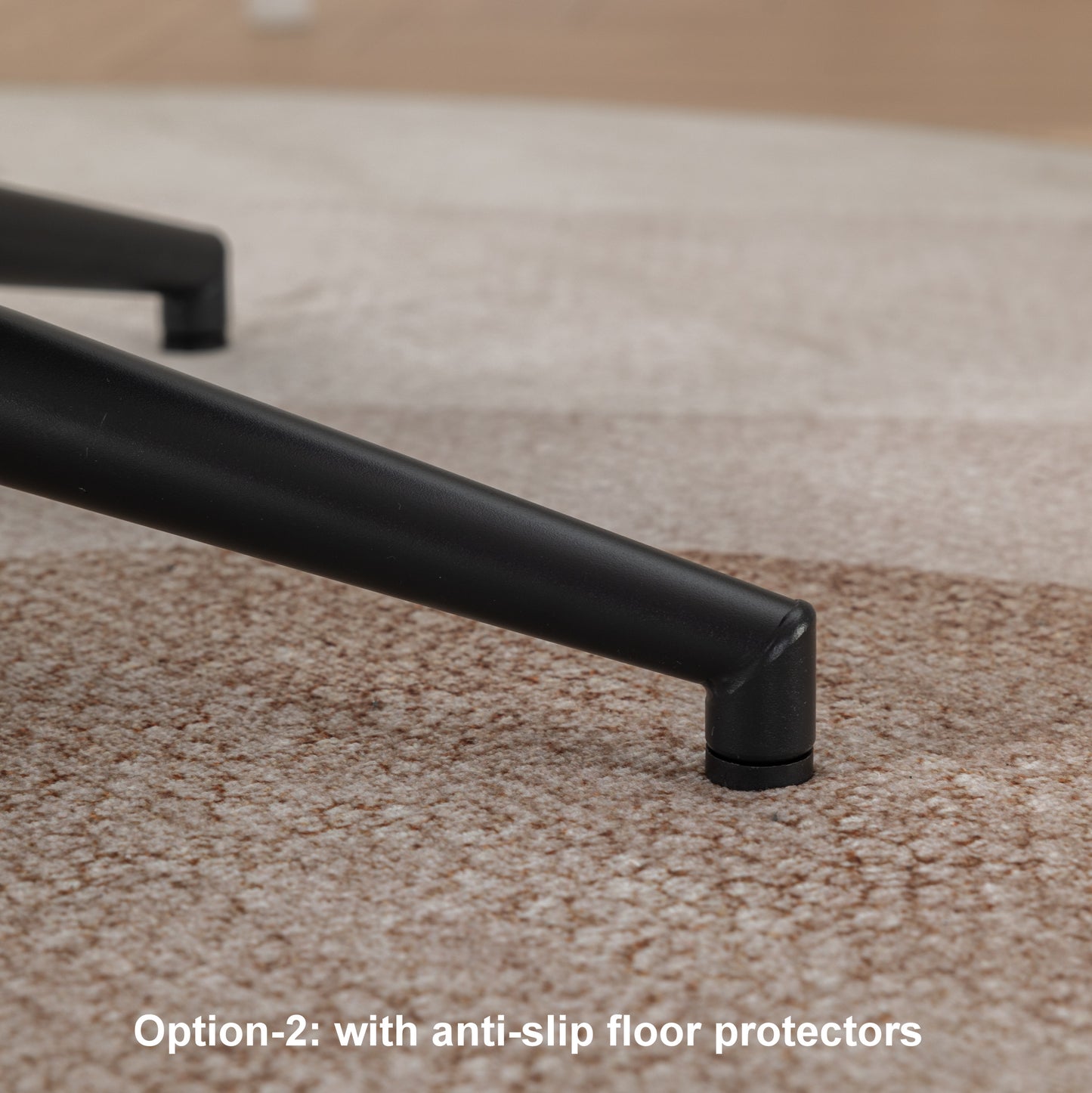 Bizerte Height-Adjustable Swivel Criss-Cross Chair with Wide Seat for Office and Vanity Use, Black