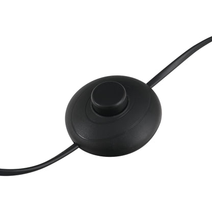 59.75-Inch Tripod Floor Lamp with Pull Chain, Steel Frame, Fabric Shade, E26 Socket, 118-Inch Cord, Black