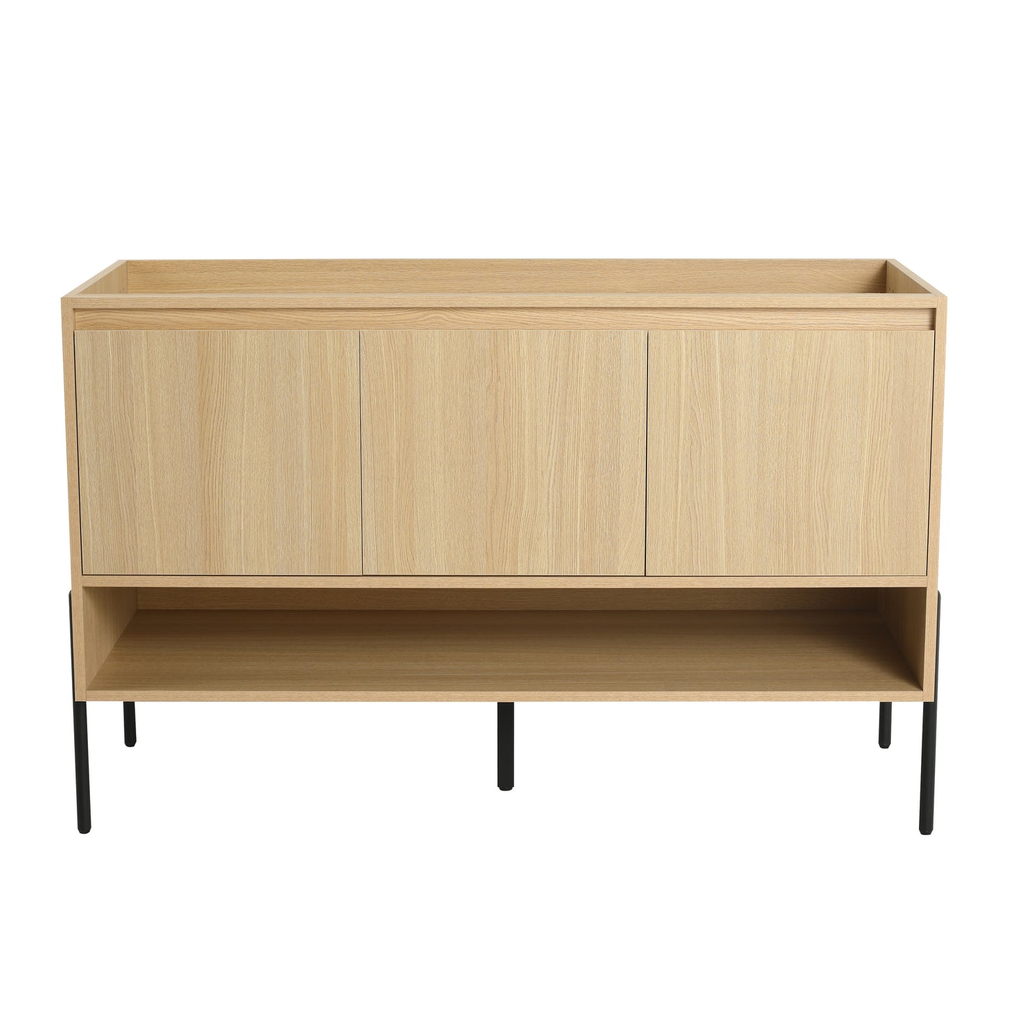 48-Inch Modern Freestanding Bathroom Vanity with 3 Soft-Close Doors - Sink Not Included