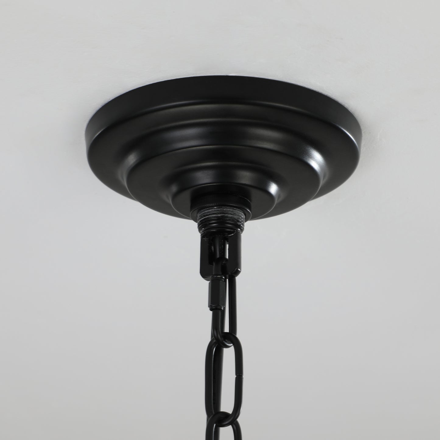 8-Light Lantern Pendant Light Industrial Farmhouse Chandelier for Entryway, Kitchen Island Black & Silver