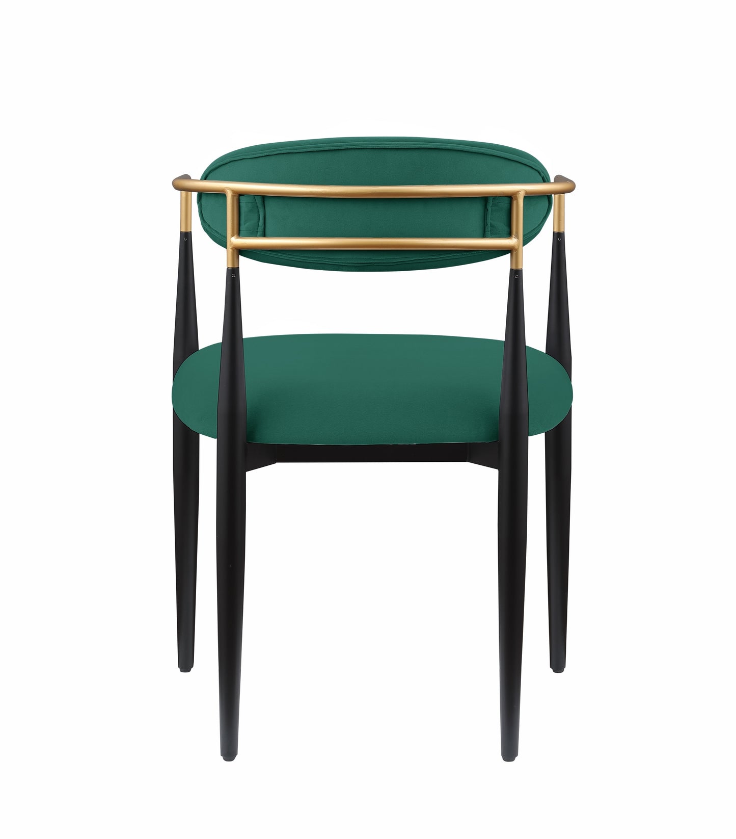 Set of 2 Fabric Upholstered Dining Chairs, Ultra-Modern, 23.75x21x30 in, Seat 19.5 in, Green