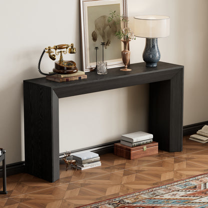Mirod Elegant Console Table,Fireplace Design,Simple and Functional with High-Quality Wood Veneer Top ,Versatile for Hallway, Living Room, or Entryway