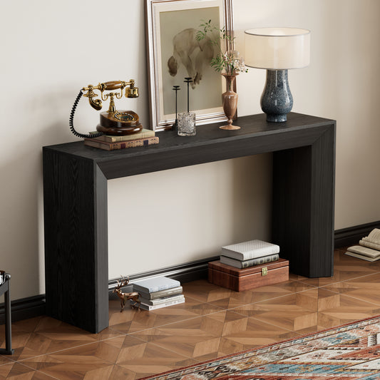 Mirod Elegant Console Table,Fireplace Design,Simple and Functional with High-Quality Wood Veneer Top ,Versatile for Hallway, Living Room, or Entryway