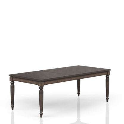 Expandable Dining Table 88 Inch Solid Wood MDF Deep Coffee