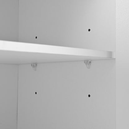 ON-TREND Minimalist Shoe Cabinet with 5 Solid Wood Legs, Cream Style Sideboard Buffet Cabinet with Fluted Doors, Large 4-Door Storage Cabinet with Adjustable Shelves for Living Room, White, 55.1*13.7"