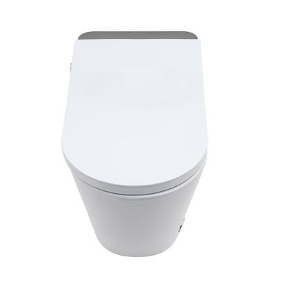 High-Tech Smart Bidet Toilet with Auto Open/Close, Heated Seat, Foot Sensor Flush, LED Control, and Night Light Features