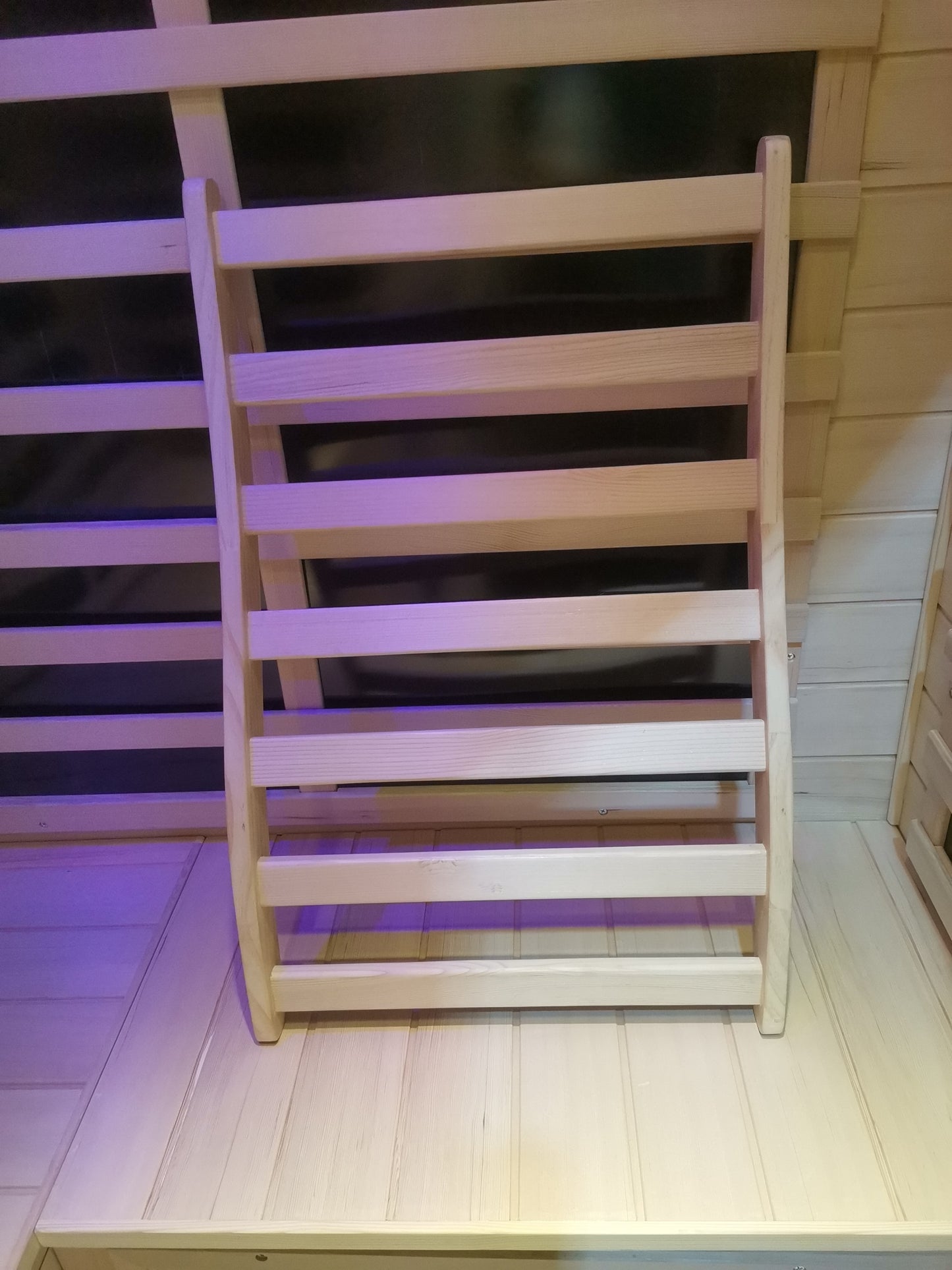 Ergonomic Hemlock Sauna Backrest for Sauna or Sofa, 25.98 x 16.54 x 2.56 in, Solid Wood Natural