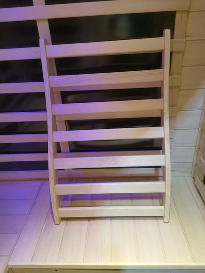 Ergonomic Hemlock Sauna Backrest for Sauna or Sofa, 25.98 x 16.54 x 2.56 in, Solid Wood Natural