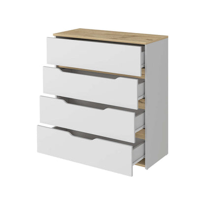 Modern California 4-Drawer Dresser with Stylish Top Surface