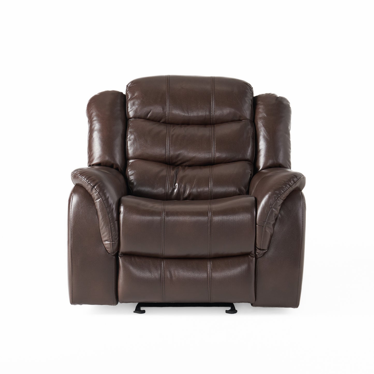 Oversized Glider Recliner with PU Upholstery, Plush Seat, Classic Living Room, 40x39x40 in, Dark Brown