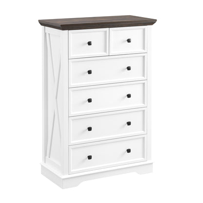 Elegant 6-Drawer Tall Chest of Drawers for Stylish Storage and Organization