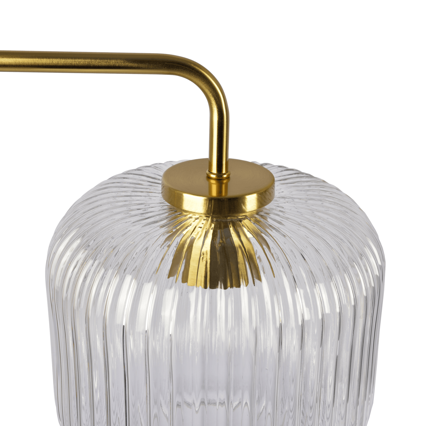 23-Inch Table Lamp with Clear Glass, Marble Base, Button Control, Ideal for Living Room Gold Brush Metal