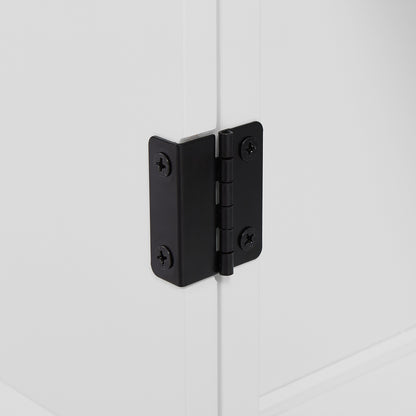 Stylish Freestanding Bathroom Storage Cabinet with 4 Adjustable Shelves, White MDF Unit