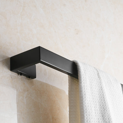 Bathroom Towel Bar, 24 Inch Towel Racks for Bathroom Wall Mounted, Heavy Duty Hand Towel Holder Organizer, Modern Home Towel Rod, Matte Black Single Bar