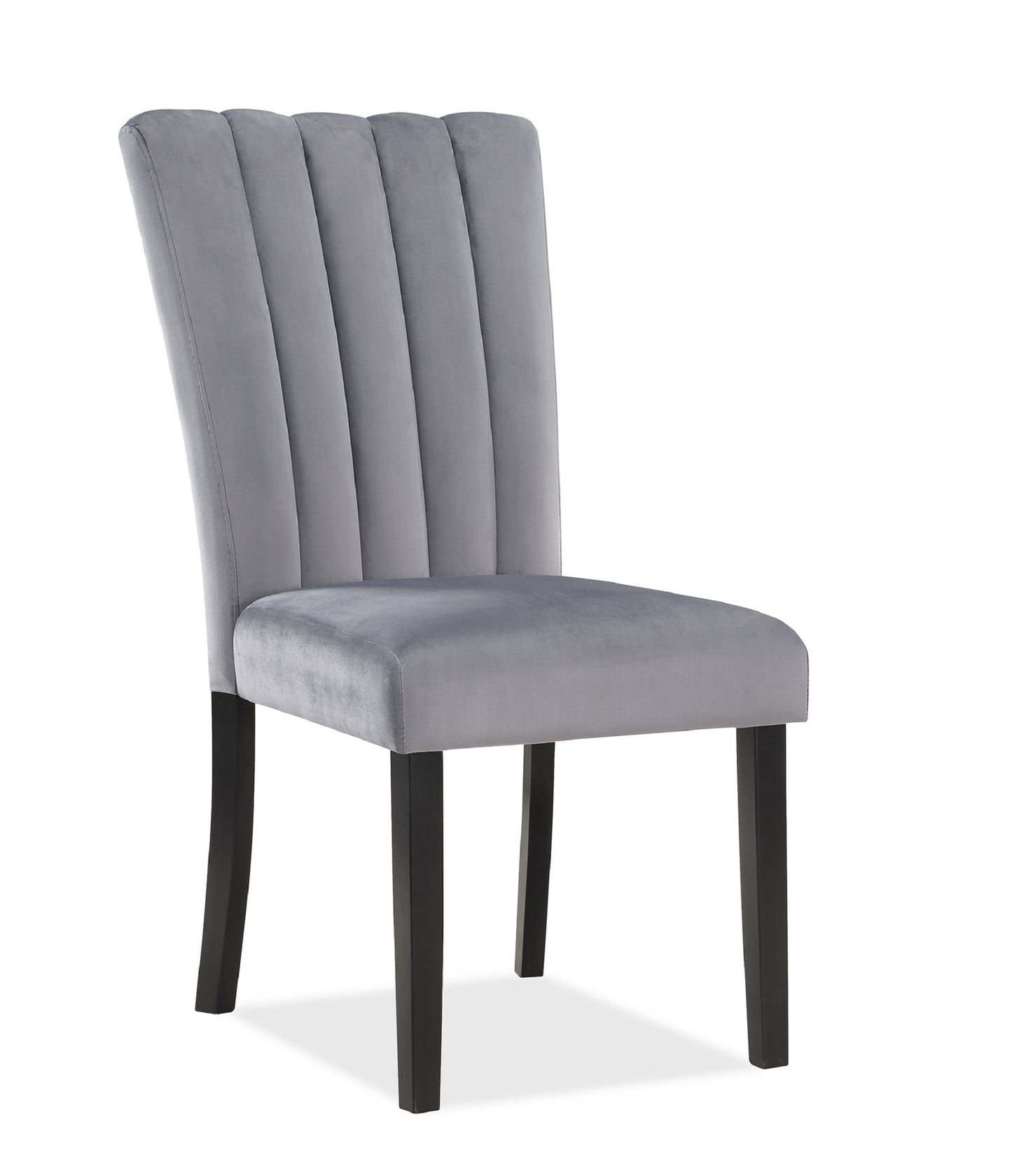 Contemporary 6 Piece Dining Set Faux Marble Table Black