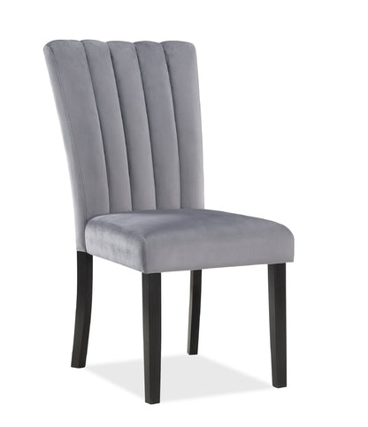 Contemporary 6 Piece Dining Set Faux Marble Table Black