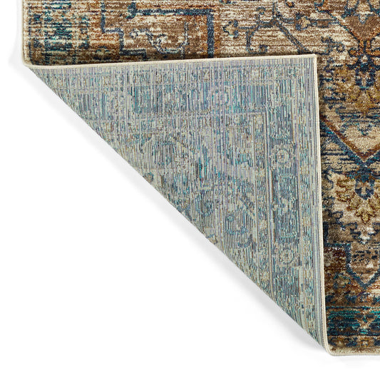 10ft x 7ft10in Rectangle Area Rug - Low-Pile, Distressed, Contemporary Oriental, Polypropylene Multi