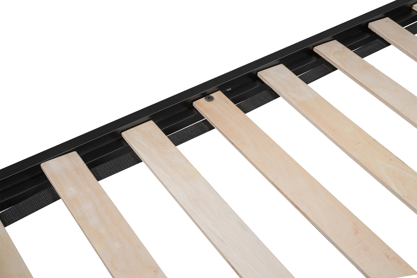 Sturdy Metal Twin Over Twin Bunk Bed with Safety Guardrail and Noise-Reduced Design