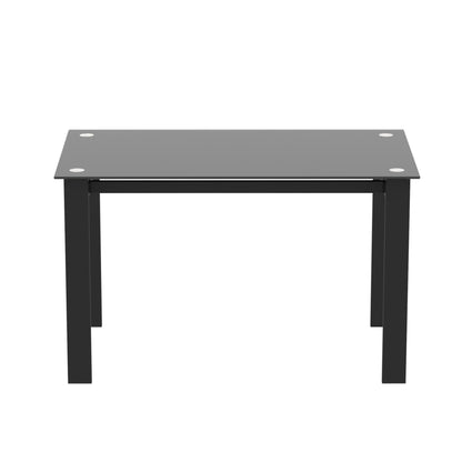 Multi Function Dining Table For Living Room Glass Top Black