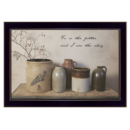 Printed Wall Art He is the Potter — Ready-to-Hang Framed Poster, 14 x 10 in, MDF, Multicolor