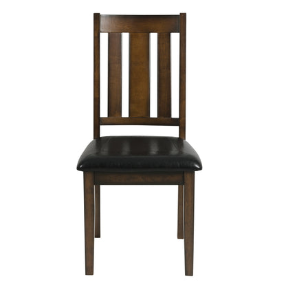 Five Piece Dining Set Dinette Dark Brown Cherry Finish