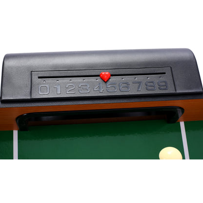 5-in-1 Game Table: Billiards, Ping Pong, Foosball, Basketball, Push Hockey; 43x24x32 in MDF+Steel Brown/Red