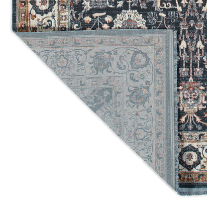 Transitional Oriental Cut-Pile Area Rug, 5ft3in x 7ft3in, Polyester, Power-Loomed, Indoor Multi