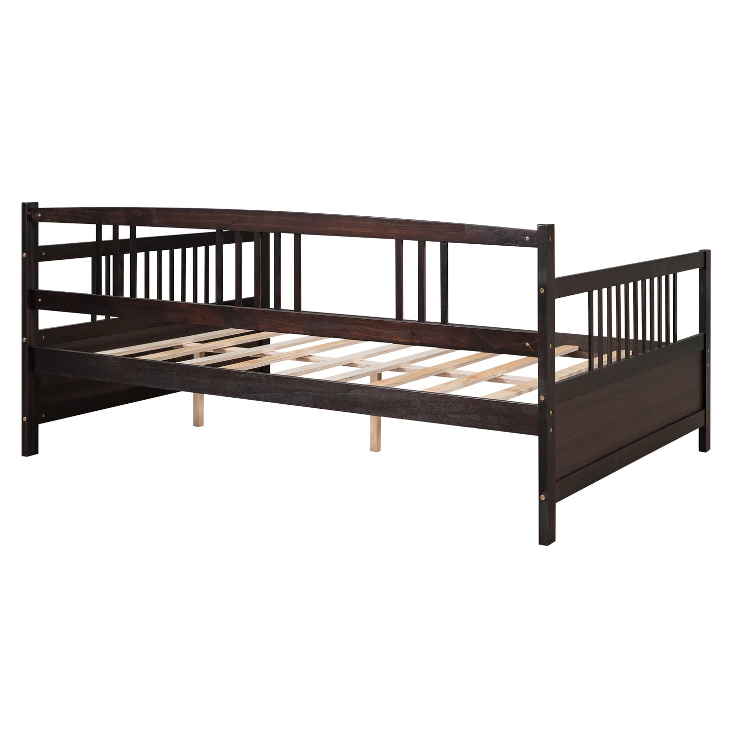 Espresso Full Size Daybed with Support Legs and Elegant Design