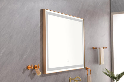 Large 48x36 Illuminated Bathroom Mirror with Dual Control Anti-Fog Feature