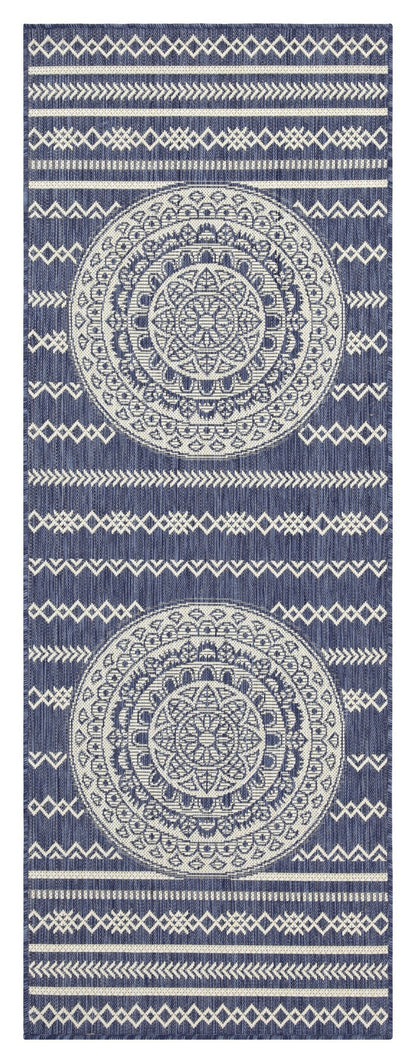 Indoor/Outdoor Area Rug, 5'3" x 7'3", Polypropylene, Stain-Resistant, Easy-Clean, Pet & Kid Friendly Blue