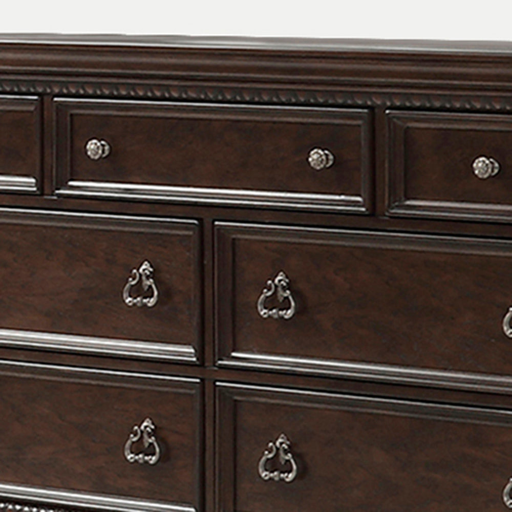 Elegant Mahogany 7-Drawer Storage Dresser