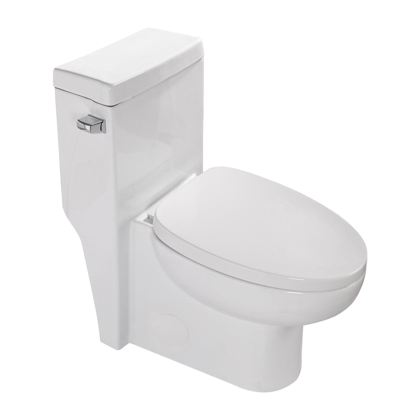 Modern Ceramic One-Piece Toilet with Quiet Flush and Soft-Close Seat