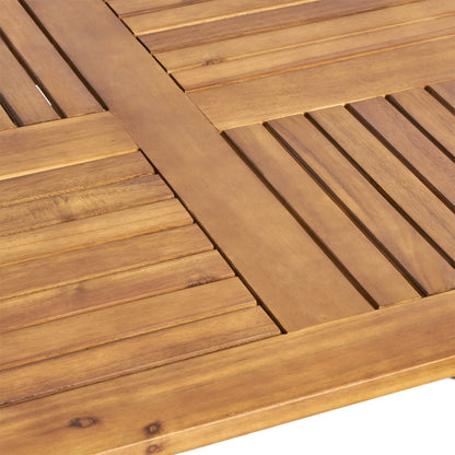 Acacia Wood 70in Outdoor Dining Table For Patio Teak Finish
