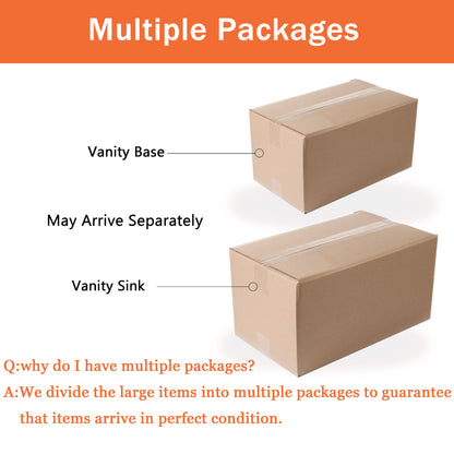 30-Inch Modern Wall-Mounted Bathroom Vanity with Soft Close Drawers and Adjustable Side Shelf