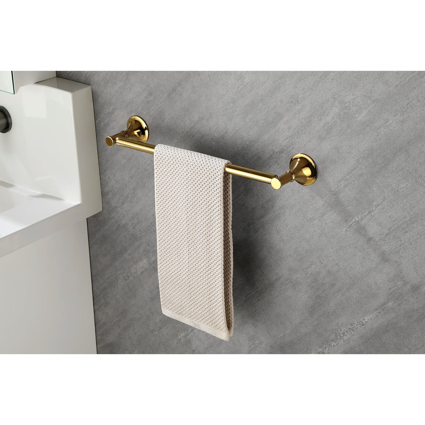 6 Piece Brass Bathroom Towel Rack Set Wall Mount