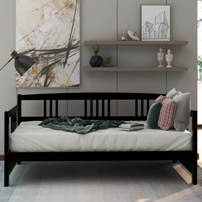 Elegant Espresso Twin Solid Wood Daybed with Multifunctional Design