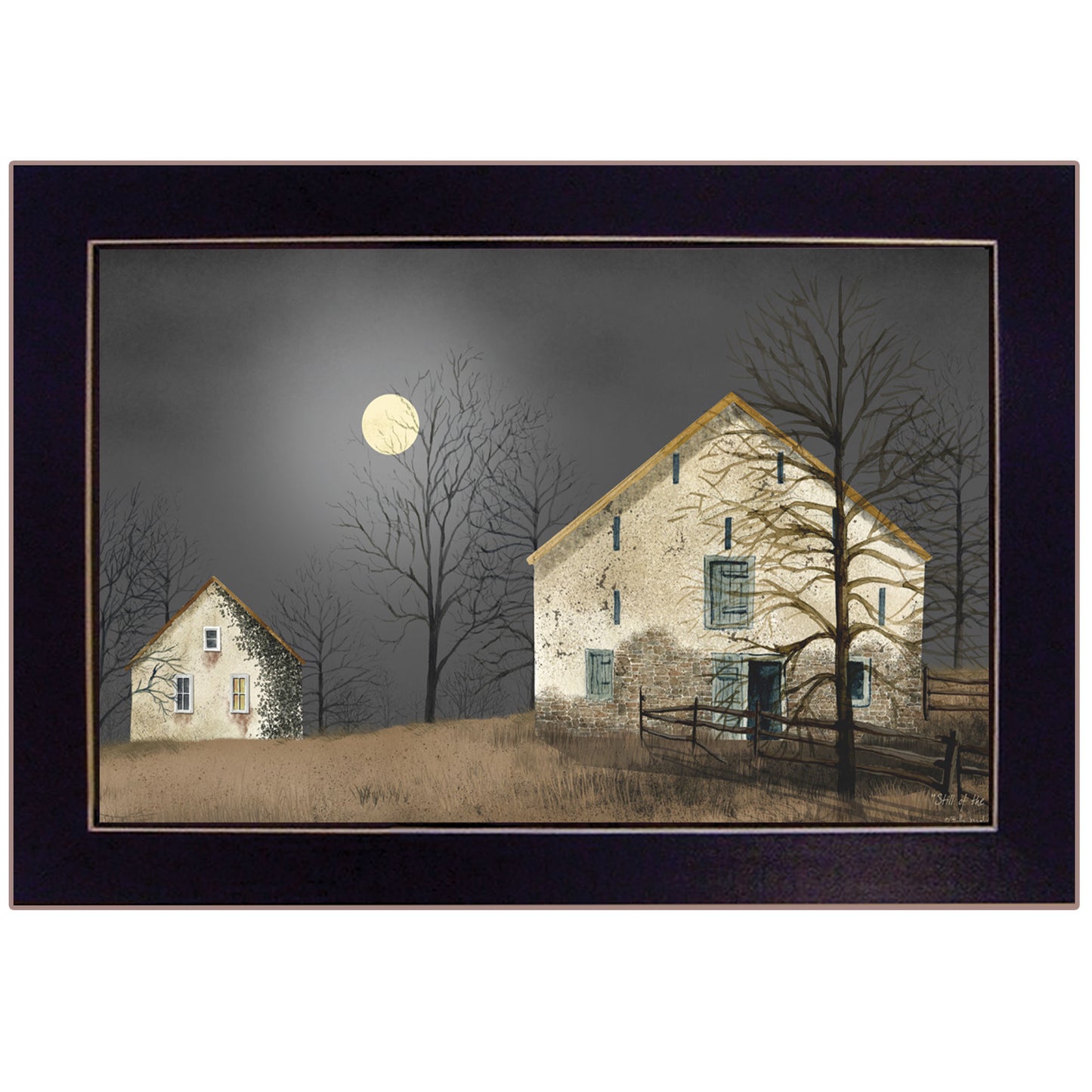 Framed Wall Art - Still of Night, Modern Living Room - 14x20 in Paper Frame - Multicolor