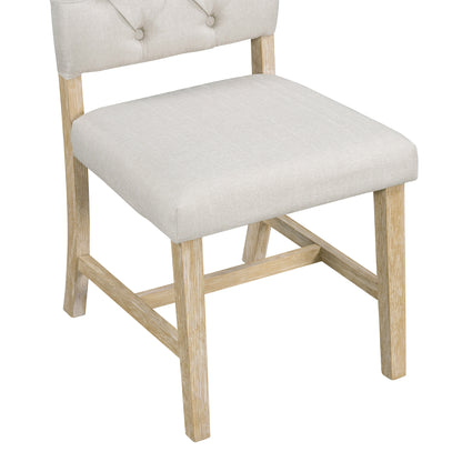 Retro 5 Piece Round Dining Set With 16In Leaf Chairs Natural