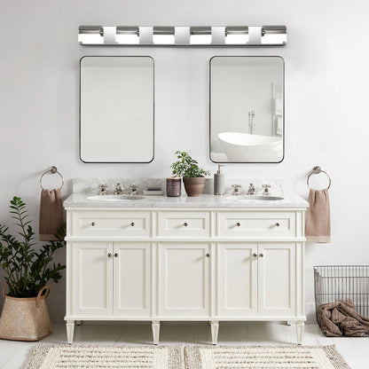 Sleek 6-Light LED Vanity Light for Modern Bathroom and Mirror Lighting