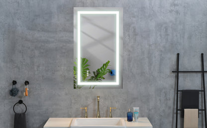 Dimmable LED Vanity Mirror with Anti-Fog, Backlight, and Memory Function - 40"x24" Multi-Color Bathroom Wall Mirror