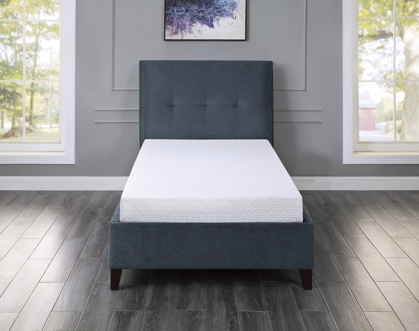 6-Inch Twin Gel-Infused Memory Foam Mattress - Firm Support, Breathable Tencel Fabric, Conveniently Packed in a Box