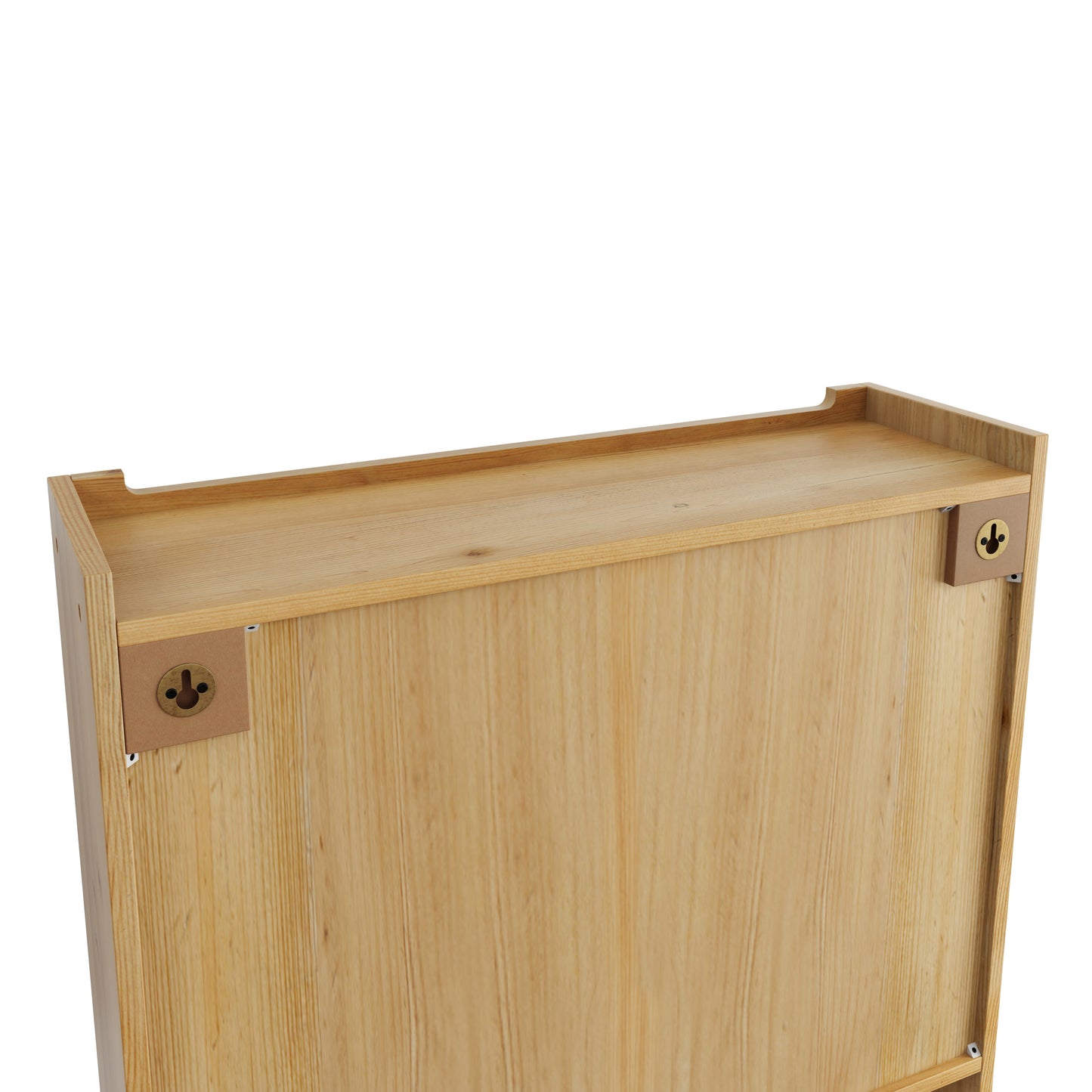 Vintage 24.8'' Wall-Mounted Double Door Cabinet with Three-Tier Storage and Towel Rack for Bathroom, Kitchen, and Dining Room - Natural Wood Finish