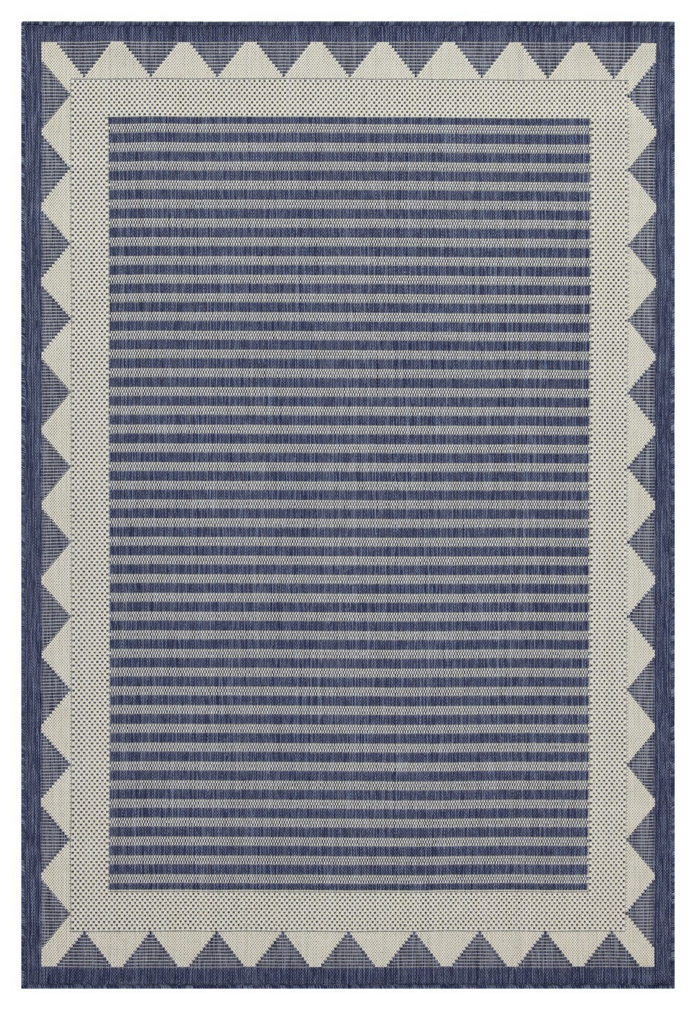 Indoor/Outdoor Area Rug - Flatweave, 87 x 31 in, Polypropylene, Durable, Stain-Resistant, Easy-Clean, Blue