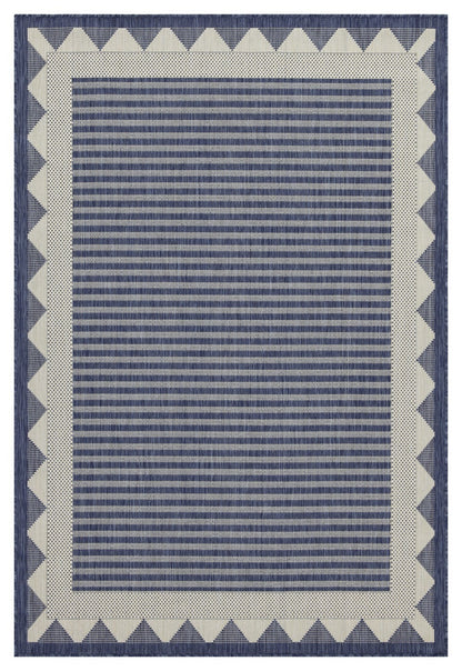 Indoor/Outdoor Area Rug - Flatweave, 87 x 31 in, Polypropylene, Durable, Stain-Resistant, Easy-Clean, Blue