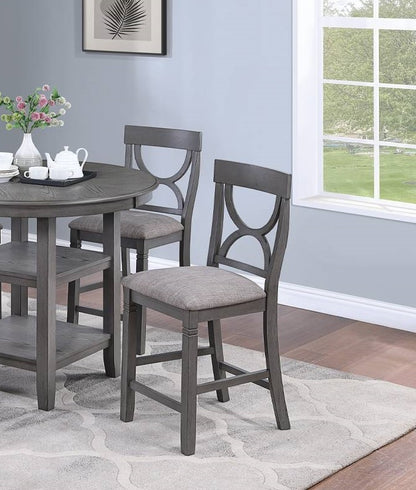 Counter Height Dining Table Set With Storage 4 Chairs Gray