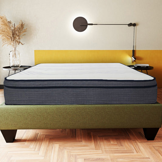 14" Premium Hybrid Plush Foam Mattress - Full Size, Breathable Polyester Knit Cover, Multi-Layer Support System